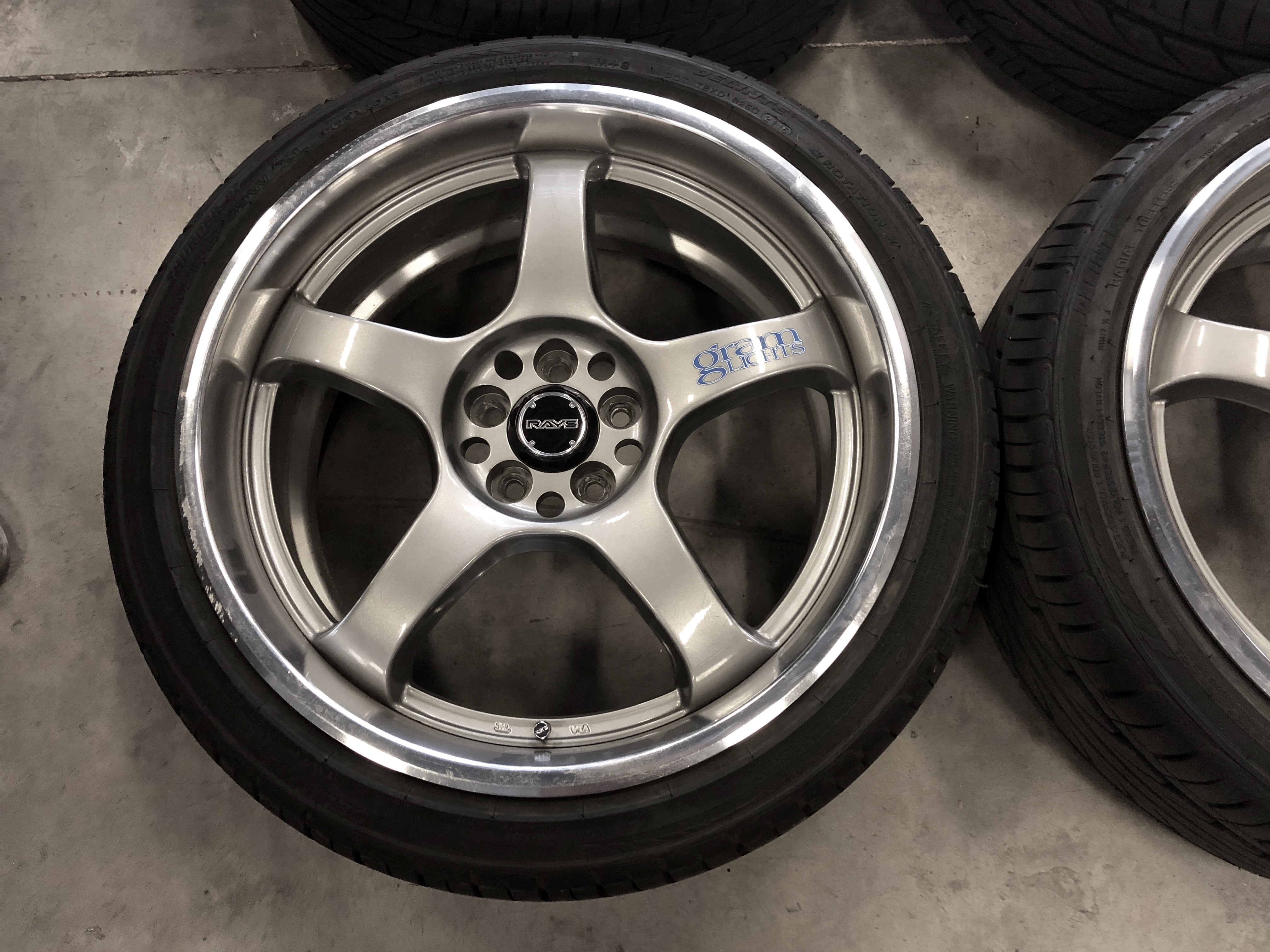 Gramlight 57 Pro Gunmetal 18x8 (+40) 5x100 Wheels and Tires